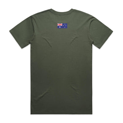 Lest We Forget + AUS Flag cotton t-shirt