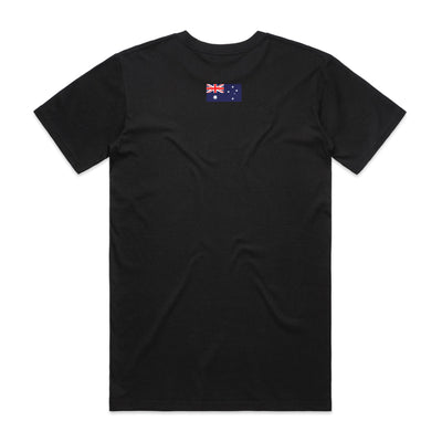 Lest We Forget + AUS Flag cotton t-shirt