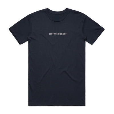 Lest We Forget + NZ Flag cotton t-shirt