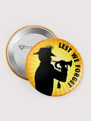 Lest We Forget pin-back button