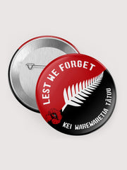 NZ Lest We Forget pin-back button